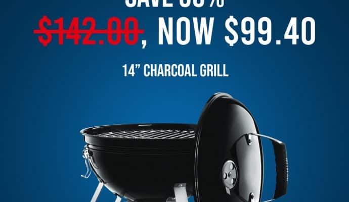 Sizzling Hot Deal: Napoleon 14" Charcoal Kettle