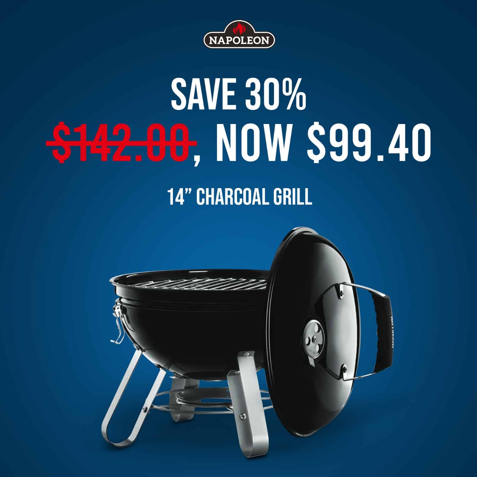 Sizzling Hot Deal: Napoleon 14" Charcoal Kettle