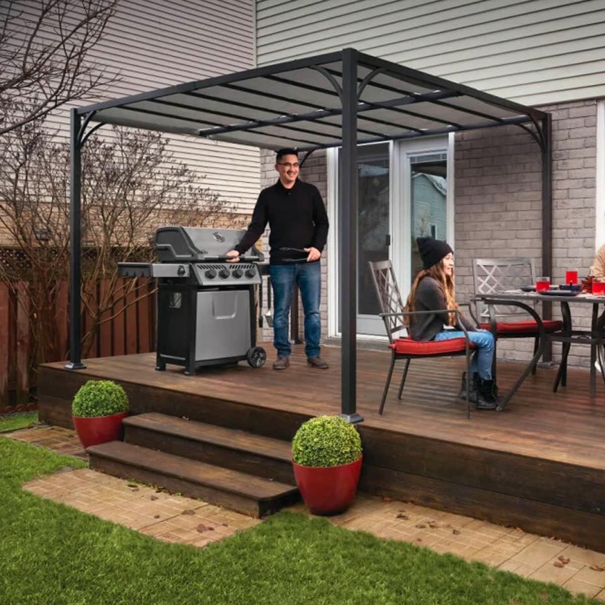 f425pgt grills-template3 Napoleon Freestyle 425 Gas BBQ Grill with Infrared Side Burner F425SIBPGT-RC