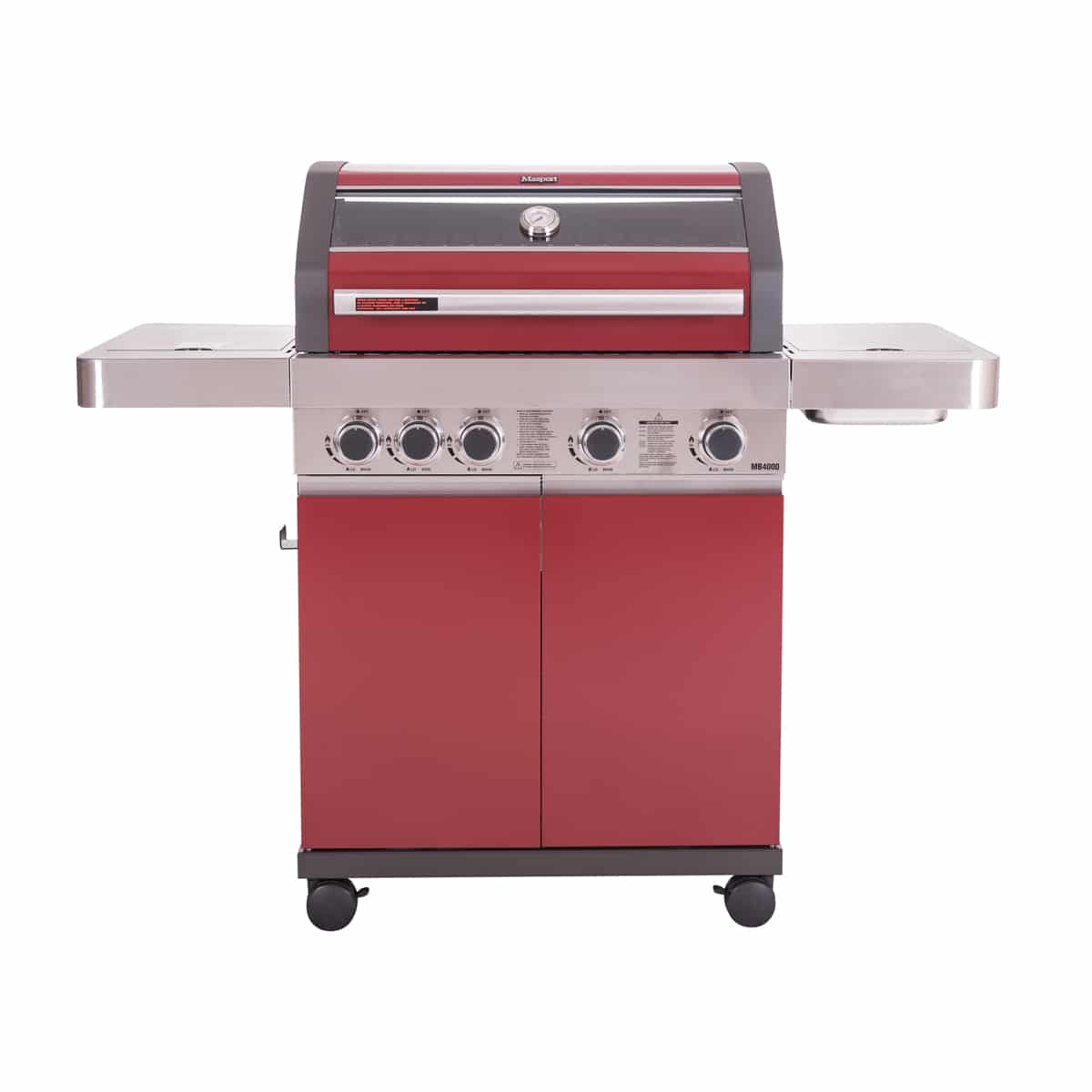 Masport MB4000 Red Gas BBQ Grill The BBQ Grill Store