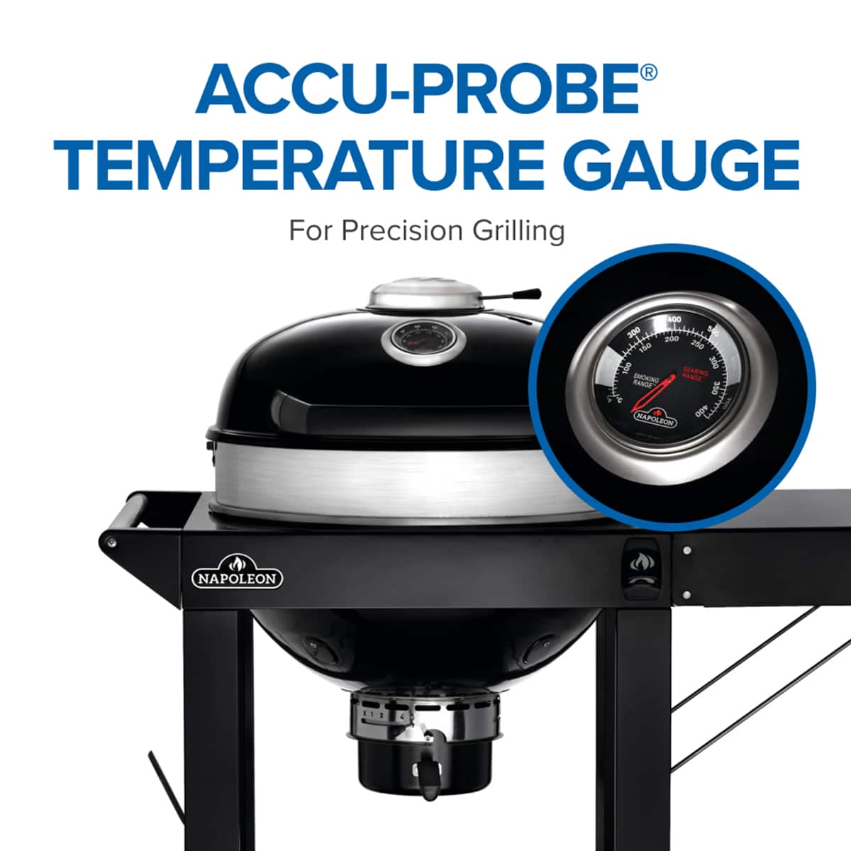 Napoleon PRO 22" Cart Charcoal Kettle BBQ Grill  PRO22K-CART-3