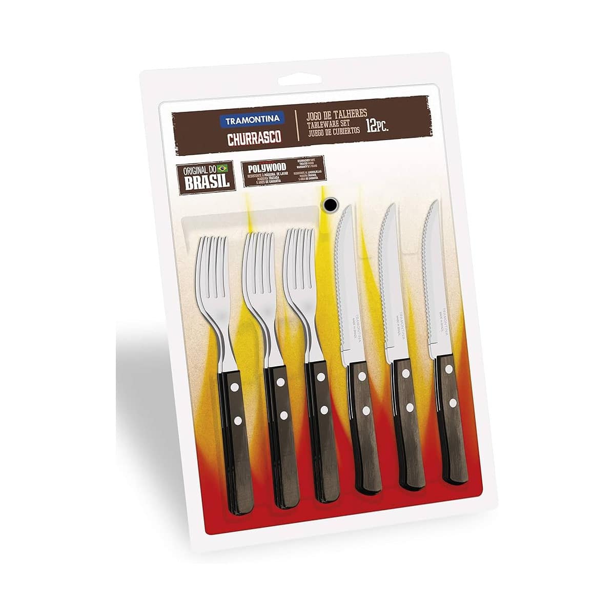 Tramontina 12 Piece Cutlery Set Brown