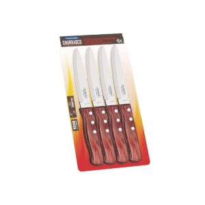 Tramontina 4 Piece Jumbo Steak Knives Set Red