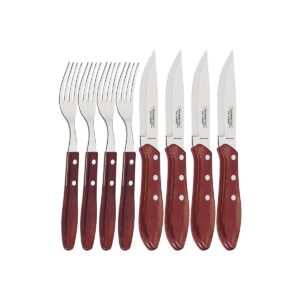 Tramontina 8 Piece Jumbo Knife and Fork Set Red
